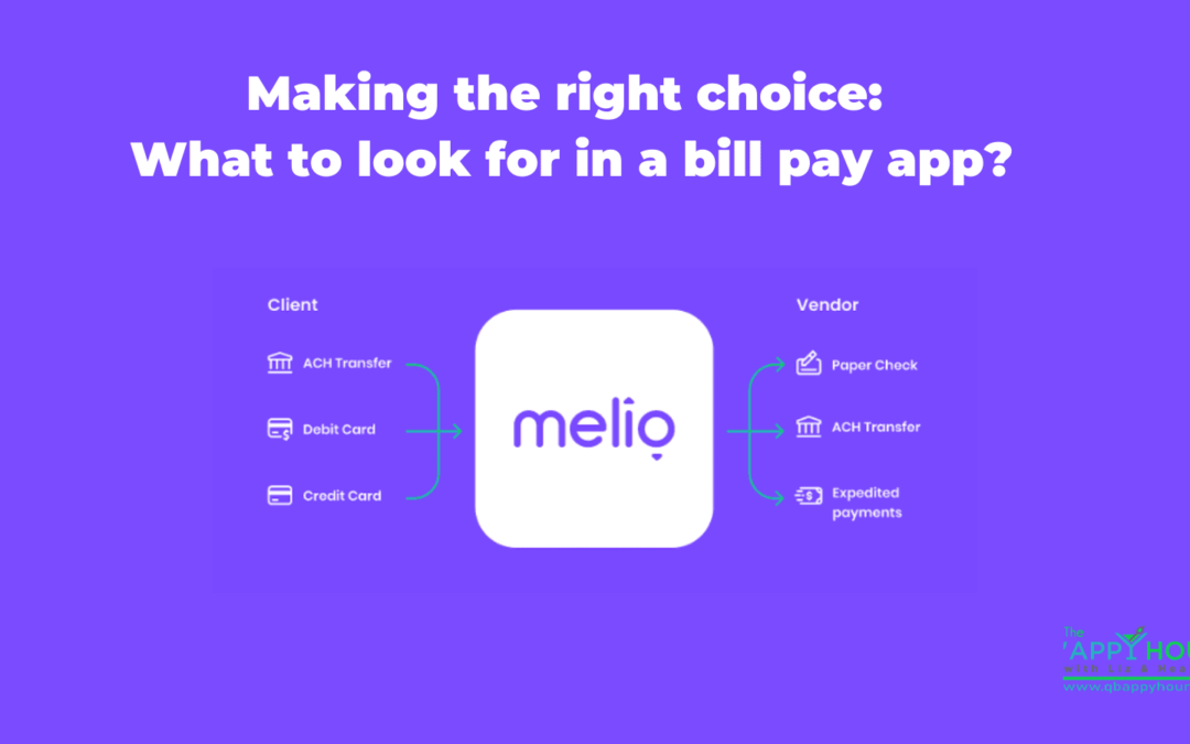 Making the right choice: what to look for in a bill pay app?